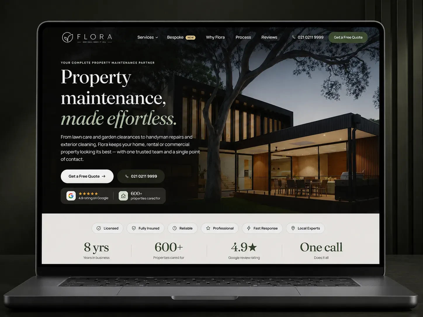 Flora — web design website designed by Amar