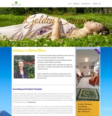 The client's old, dated website