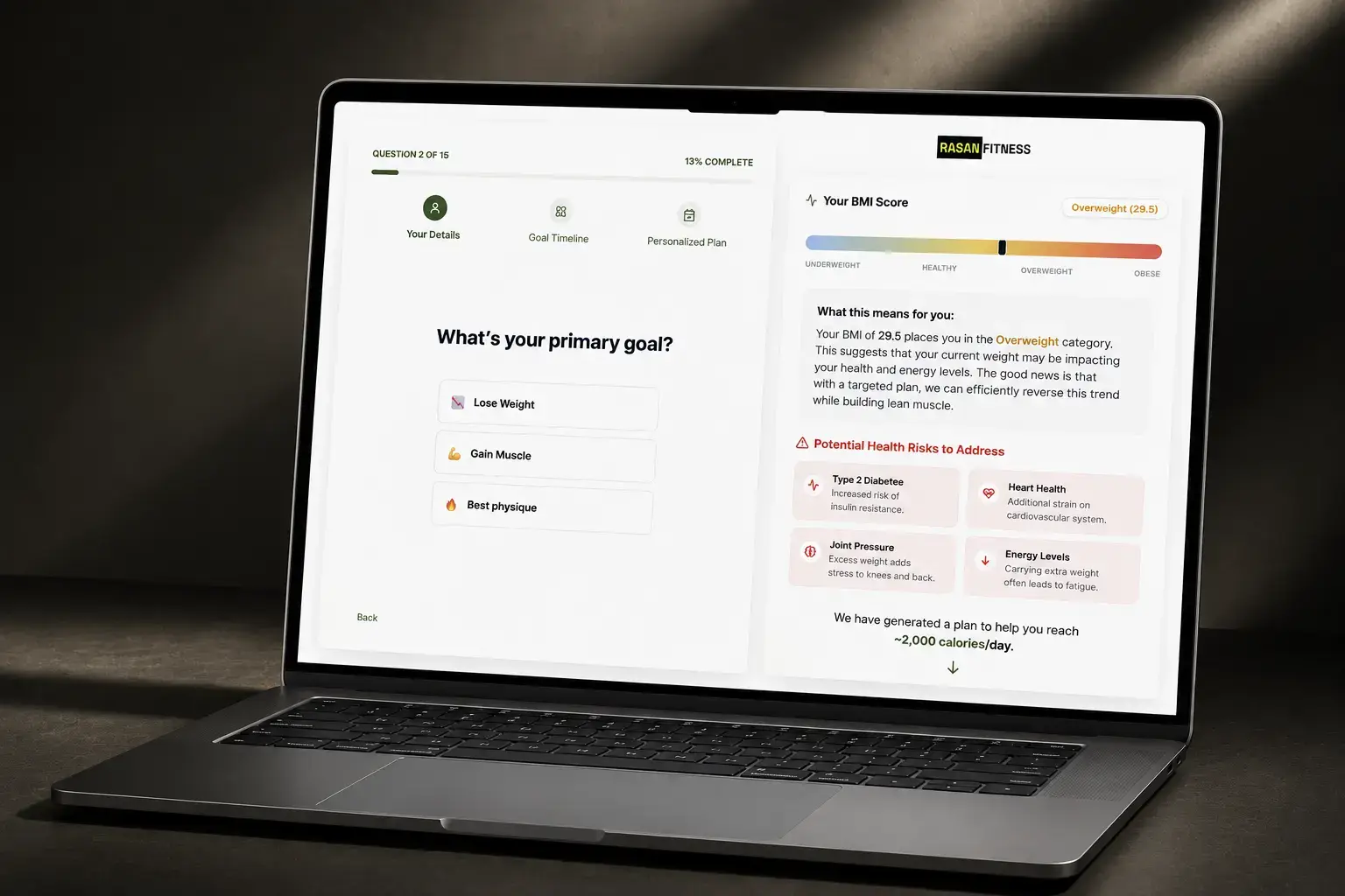 Custom Quiz & Lead Qualification App — web app website designed by Amar